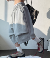 BIG PARACHUTE TWO PINTUCK BERMUDA 🤍🩶🖤3COLOR
