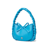 “BURANO” Bow Woven Crescent Bag