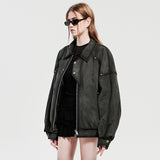 WESTERN LEATHER JACKET_CHARCOAL