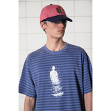 ピグメントストライプTシャツ / BLUE
