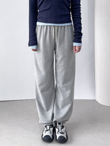 Sharen Elastic Waist Tracksuit Training Pants French Terry Jogger Pants