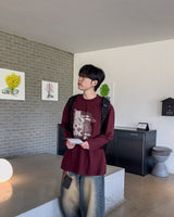 アートワークプリンテッドロングスリーブT