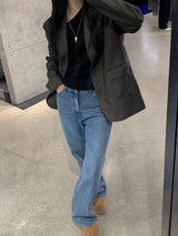 【MADE】ディットワイドロングブーツカットデニム