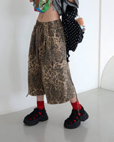 [UNISEX] レオパードカーゴバミューダパンツ