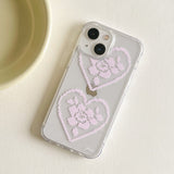 pink heart lace jellhard phone case