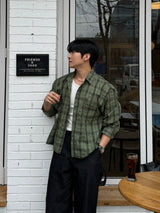 Enter checkered cropped shirt