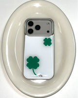 [made] Clover phone case (epoxy silver bumper)
