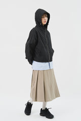 Square Cropped Hooded Jacket (5color)