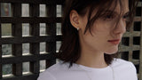 [925 silver] Deux.silver.183 / fort earring (silver)