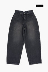 Darnel curved denim pants
