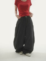Low waist tab denim pants -1C
