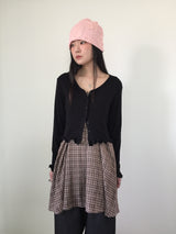 Ribbon Plaid Mini One Piece (2color)