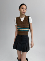 [MADE] Front Closure Mini Pleated Skirt