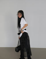 Pleated Slim Long Bootcut Pants