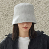 VA Stud Tweed Drop Bucket Hat / Gray
