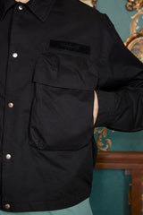 POCKET ARGYLE SHORT JACKET / BLACK