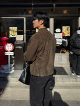 Owen knitwear suede jacket