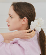 Lace Big Scrunchie - White