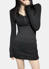 Slim snap rib one piece