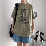 Low boxy fit short-sleeved T-shirt (4 colors) H&L