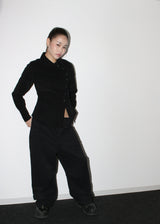 Side button shirts [Black]