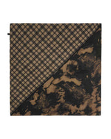 Half&Half Plaid Square Scarf 95 _ BEIGE