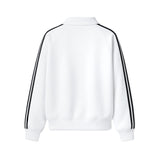 [Unisex] スウェットトラックハーフジップオーバーフィットスウェットシャツ (2color)