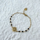 Onyx Floral Bracelet