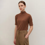 ハーフタートルネックTシャツ BROWN