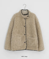 Gelto High Neck Fur Jacket