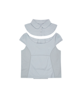 デタッチャブルカラーTシャツ / グレー