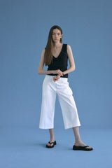 T/T Corsage sleeveless top (black)