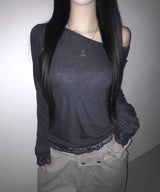 eve lace tee (4colors)