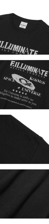 Space Graphic Round T-Shirt-Black