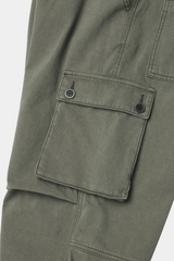 ヴィンテージ ミリタリー カプリ カーゴパンツ(Washed Khaki)
