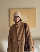 Kuma high neck maxi coat