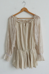 ARCADIAN SHEER BELTED DRESS