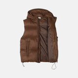 Tailed Padded Hooded Vest 3C