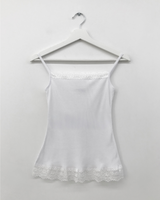 Drop ribbed lace sleeveless top (7color) 