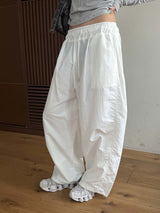 Side panel nylon banding pants(5color)