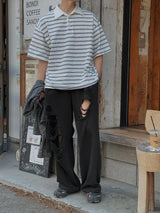 ASCLO Destroyed Sweat Pants (2color)