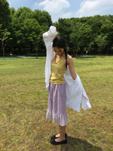 Veil silhouette sheer shirt (5color)