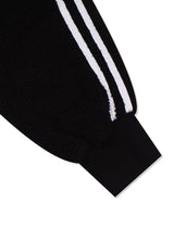 UNISEX フェイクファー フード付き ジップアップ ブラック (FCE4ZP657M)