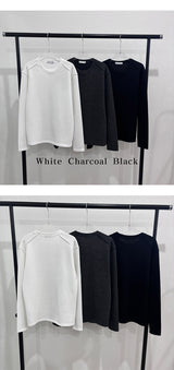 [MUSCLE FIT] ショルダーカッティングニットスリーブス(3color)