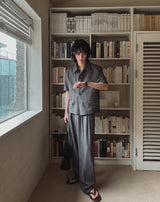 Merid pintuck wide slacks