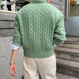 LMN Lunel Spring Cable Collar Knit Cardigan (4 colors)
