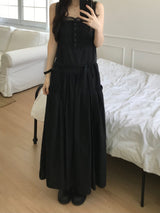 Pintuck Long Dress (2 colors)