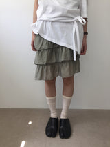 ローザ アシンメトリカル フリル スカート (3color)