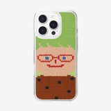 SMILEY FACE HARD JELL CASE - VER.2 (+HAIR KEYRING SET) - GREEN