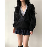 Chain Deep V Hoodie